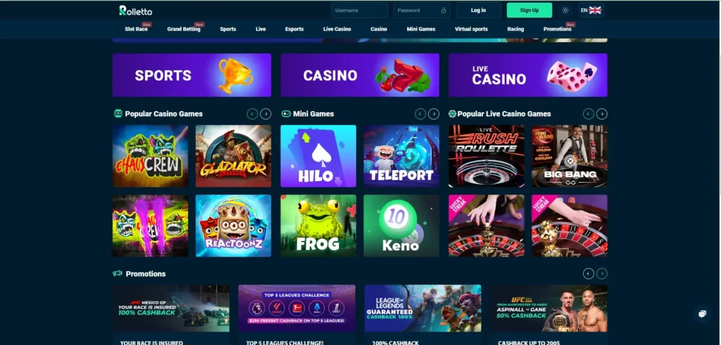 Rolletto Casino review