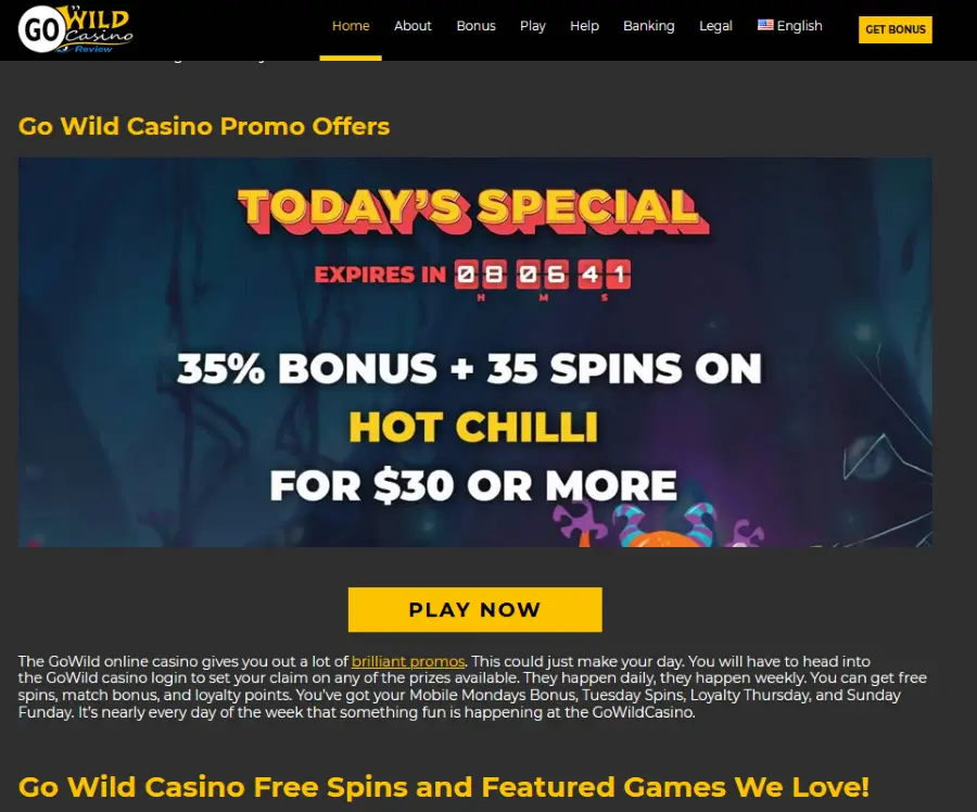 go wild casino review